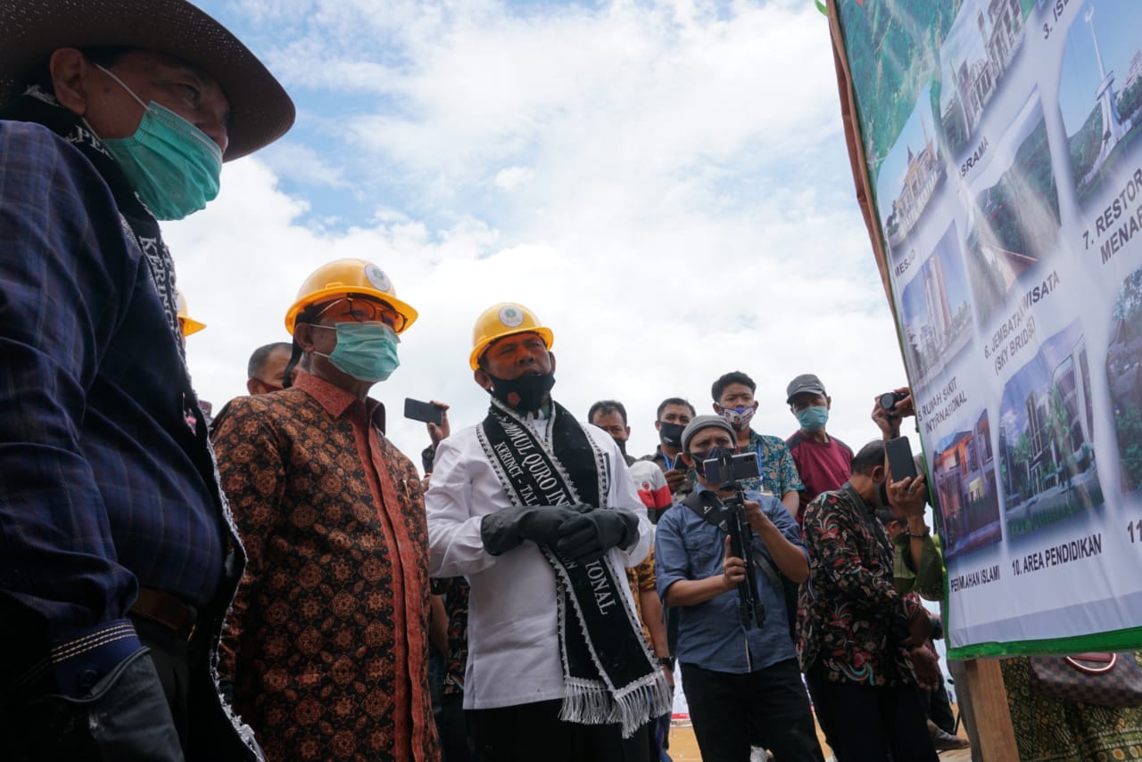 Fachrori dan Syafril Letakkan Batu Pertama Pembangunan Kota Santri Internasional Di Kerinci